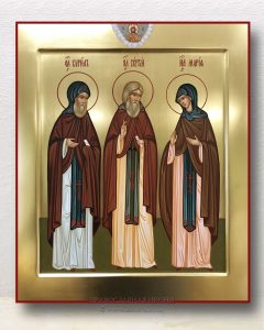 Икона «Кирилл, Мария и Сергий Радонежские, преподобные» Апатиты